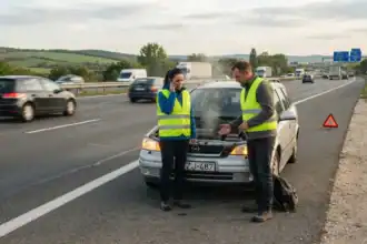 Autómentés autópályán